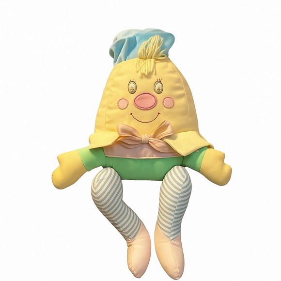 Vintage House of Hatten Humpty Dumpty Plush Doll Pastel Shelf Sitter 12” **READ* - Picture 2 of 9